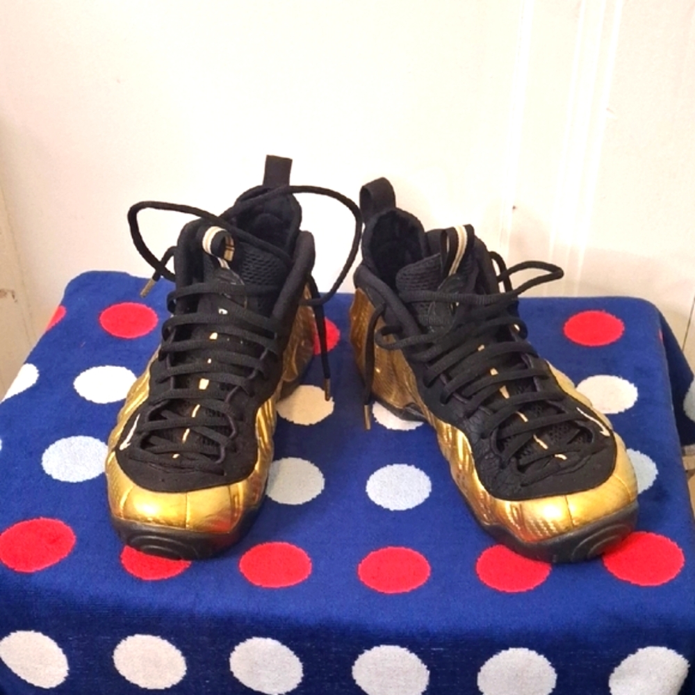 Gold and Black Sneakers